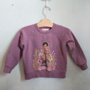 Piccolina Purple Malala Yousafzol Graphic Embroidered Sweatshirt